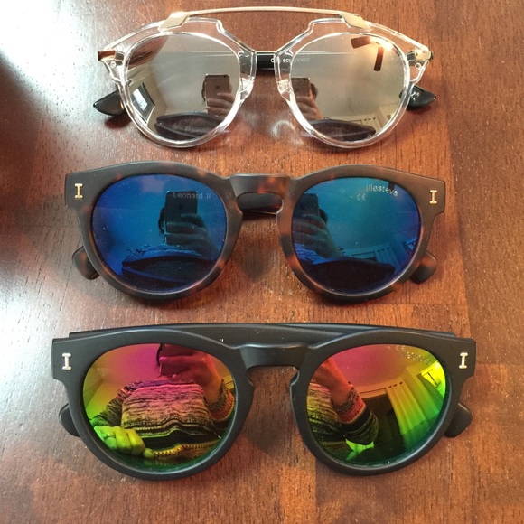 2 Leonard II Illesteva and 1 fashion sunglasses