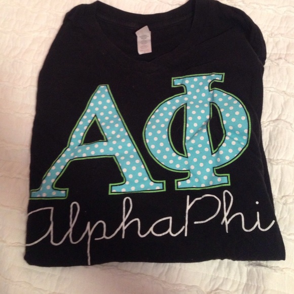 Tops - Alpha phi long sleeve block letter shirt