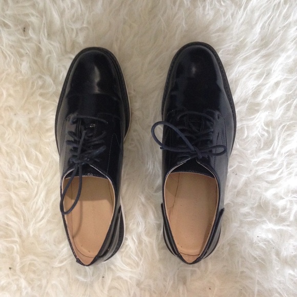 Zara navy platform loafers, BRAND NEW