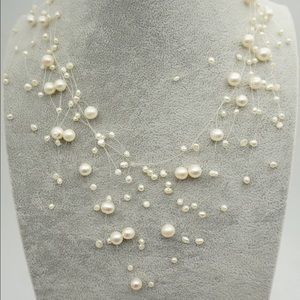 Pearl illusion necklace