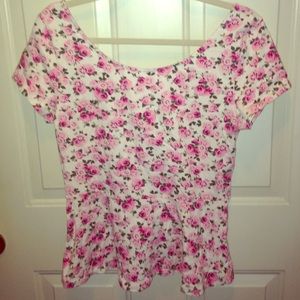 Floral H&M peplum top