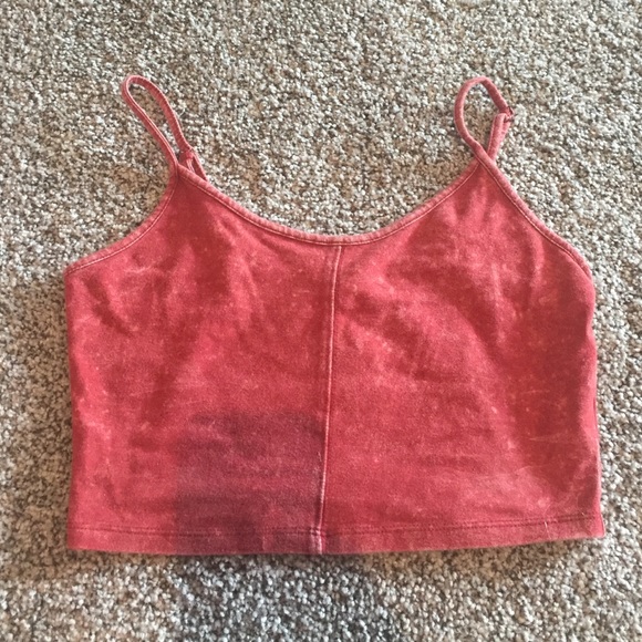Forever 21 red acid wash crop top - Picture 1 of 1