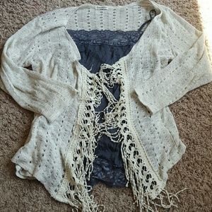 Maurices Fringe Cardigan