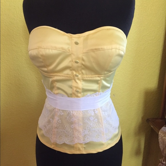 Yellow corset top