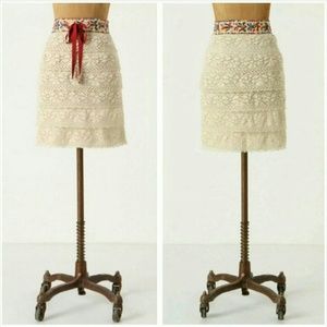 Anthropologie Lace Oaxaca Skirt