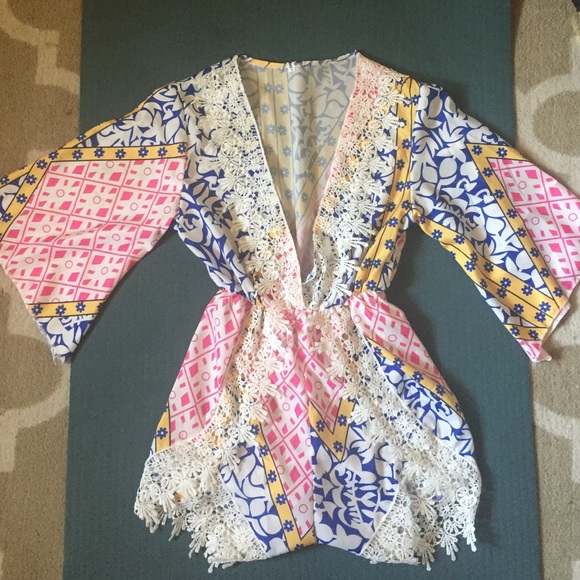 Fun, bright print romper