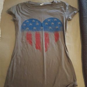 American flag/heart t-shirt