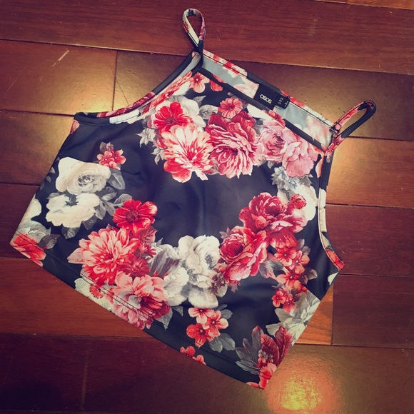 •asos floral crop top•