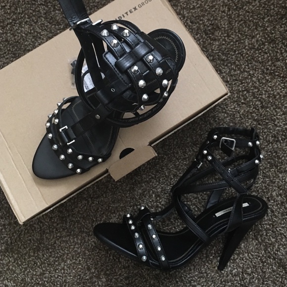 NIB Zara Strappy Studded Sandals