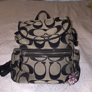 Black and Grey Coach Backpack