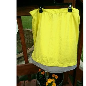 Bright Yellow Skirt with Pockets