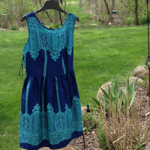 Blue and Teal Special Occassion Sundress