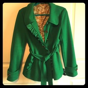 Green Tulle Peacoat