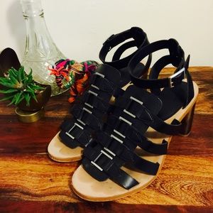 Zara mirrored heel sandal size 7 1/2