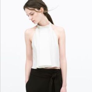 Zara pleated halter top