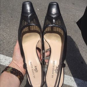 AK Anne Klein iflex sling back pumps leather 7.5