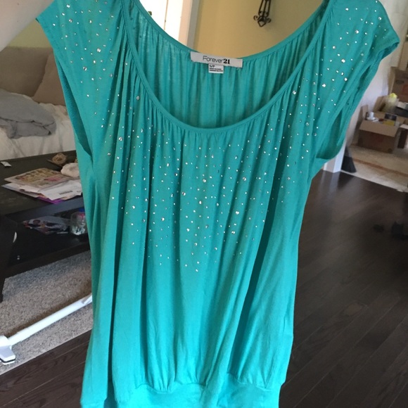 Forever 21 Small Teal Shirt