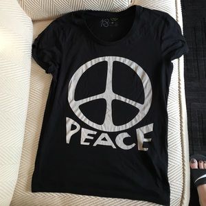 Peace crew neck tshirt.