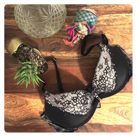 Victoria's Secret bra with lace and rhinestones