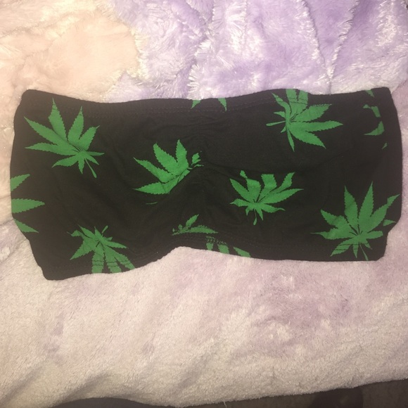 weed leaf bandeau