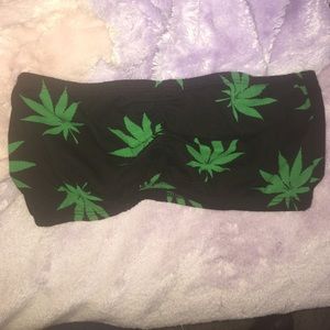 weed leaf bandeau