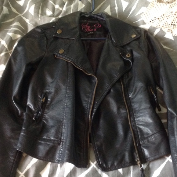 Faux leather jacket from Macy's