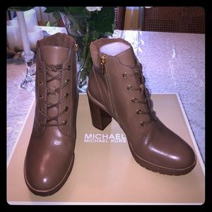 Brand New Michael Kors lace up boots