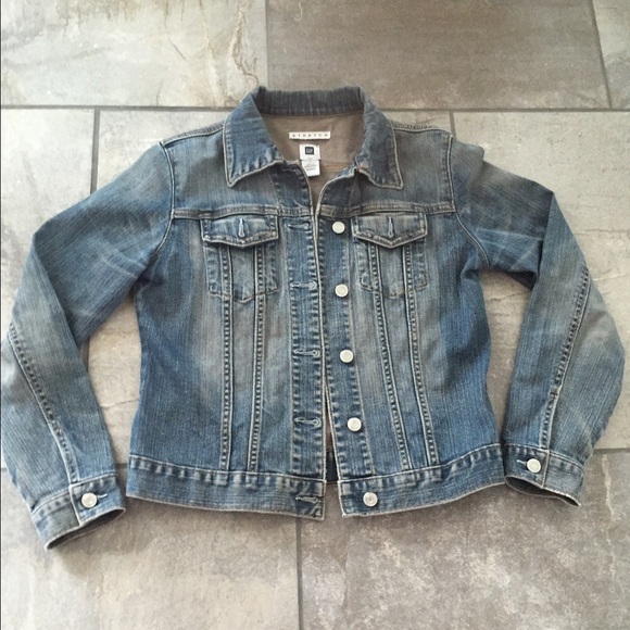 Gap Denim Jacket Distressed M Jean