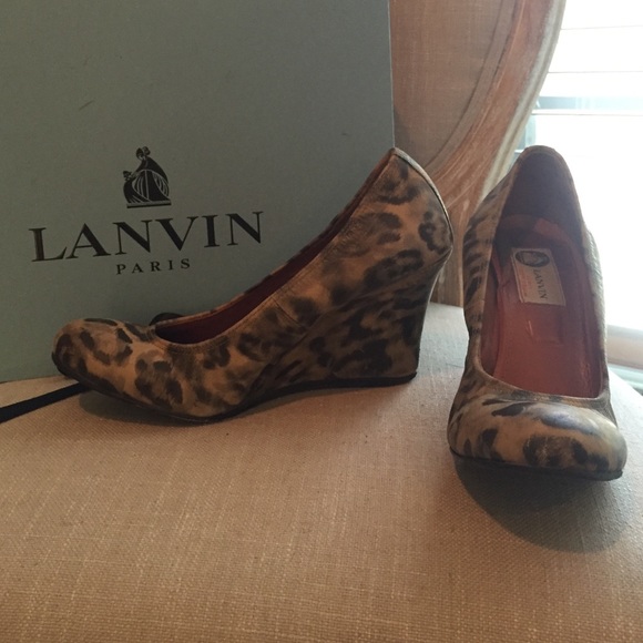 Lanvin cheetah print wedges