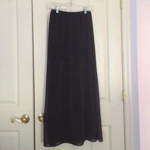 Sheer Black Maxi Skirt