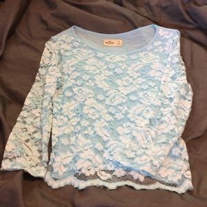 Light blue lace top