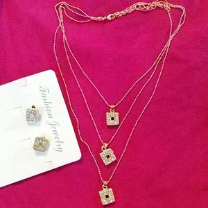 Necklace and earrings set