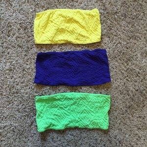 3 NWOT bandeaus
