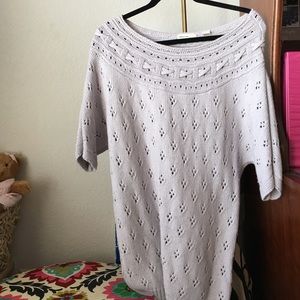 Anthropologie Purple Knit Sweater