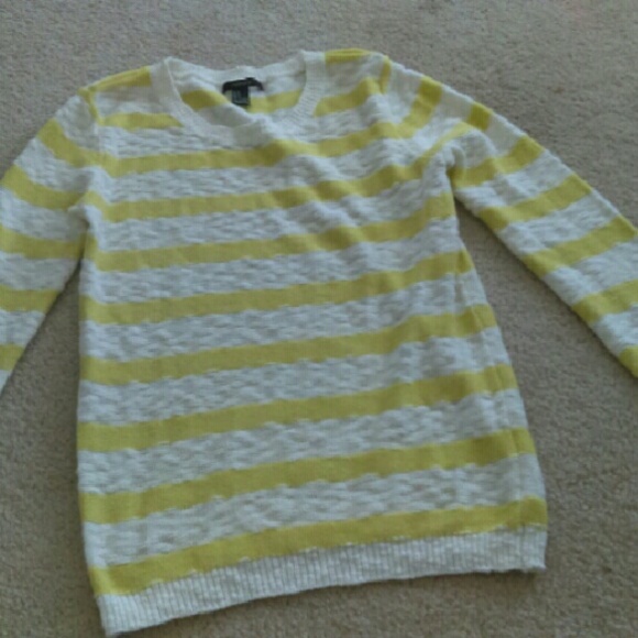Yellow and white sweater
