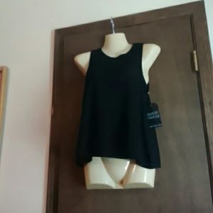 Black Laced Tank Top