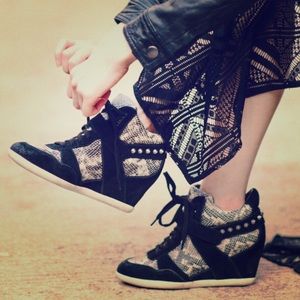 ASH Bisou Wedge Sneakers - Snake Print