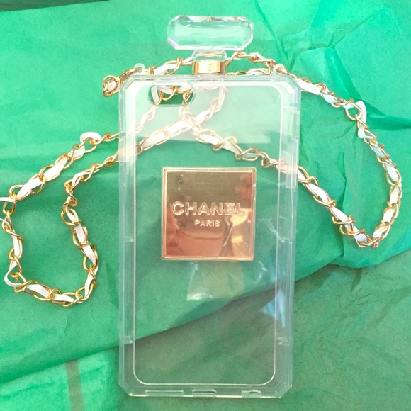 CHANEL PERFUME BOTTLE IPHONE 6 PLUS CASE W/ CHAIN