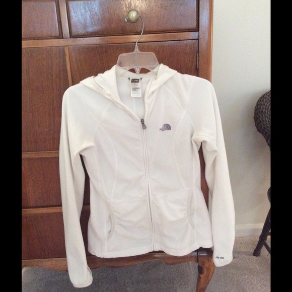 Women's smalł white north face zip up