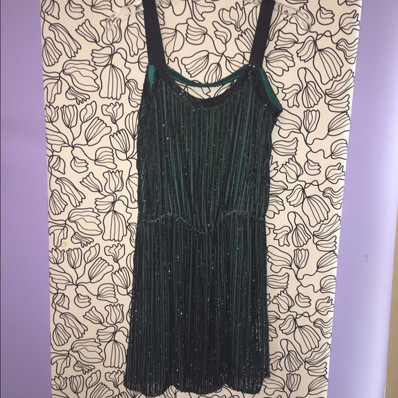 PARKER beaded flapper girl open back dress