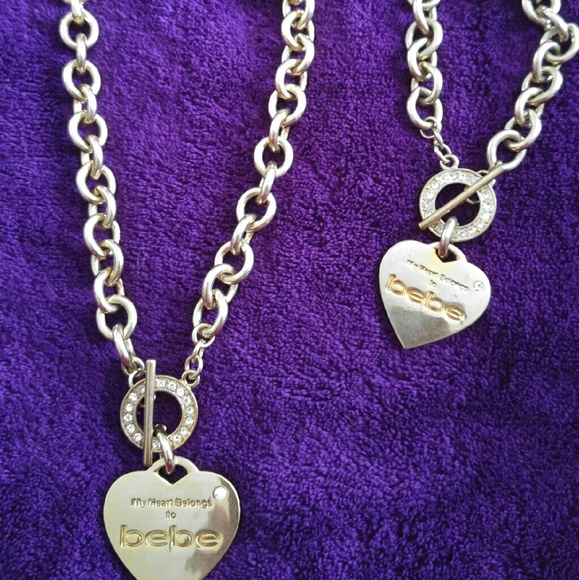 Bebe gold necklace & bracelet