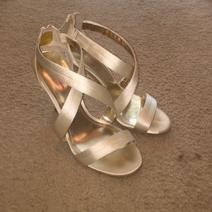 Ivory strappy heels
