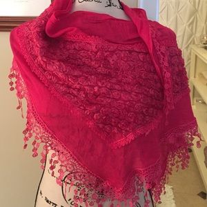 French Scarves Bundle. NWT. Paris. Green. Pink