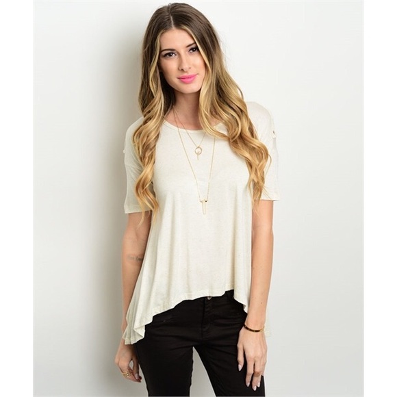 •BUY 2 GET 1 FREE• Crochet All Day Ivory Top - Picture 2 of 2