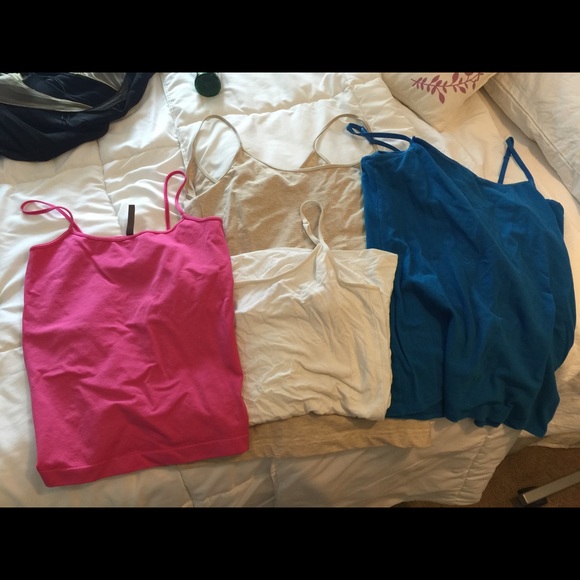 4 Cami thin strap undershirts