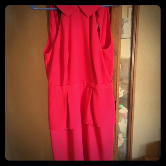 BCBG size 6 red open back cocktail dress.