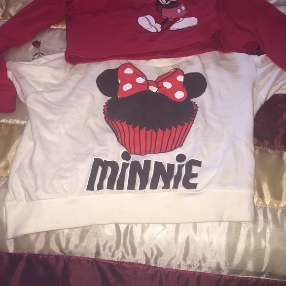 One CropTop Red Mickey &One regular Minnie sweater - Picture 2 of 4