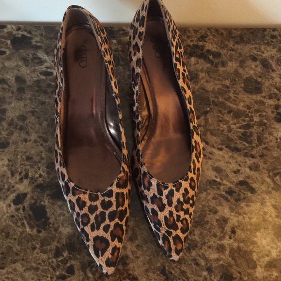 Leopard print heels-women's 7.5 - Picture 3 of 3