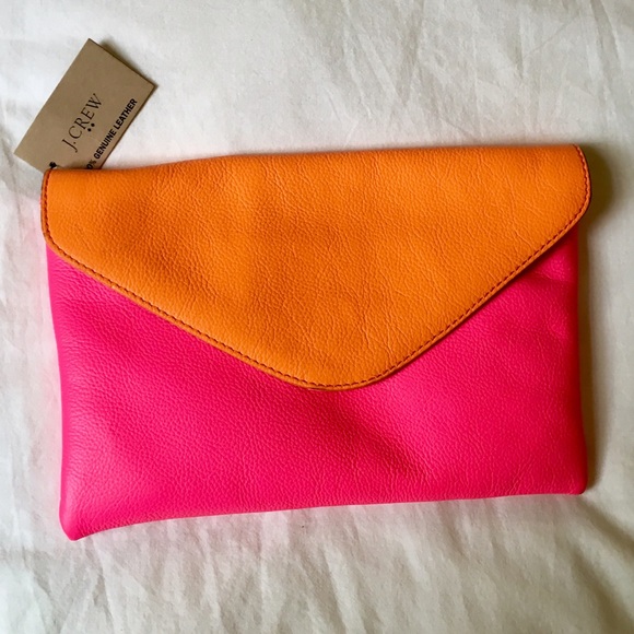 Leather J.Crew Clutch