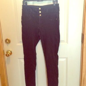 Black super high waisted jeans